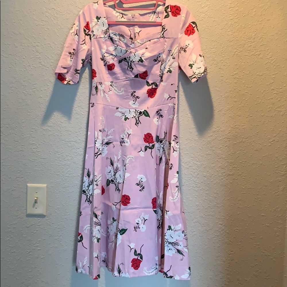 Floral, 50s inspired dress.
